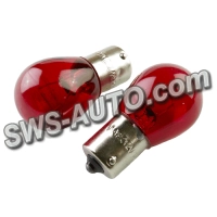 лампа  A 12V 21W Маяк (61213) RED прямий цоколь