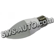 лампа светодиодная 220V E27  5W C37 3000K теплый белый