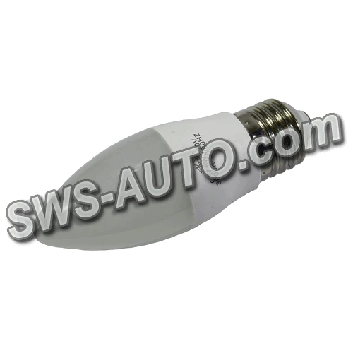 лампа светодиодная 220V E27  5W C37 3000K теплый белый