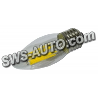 лампа побутова діодна 220V E27  6W C35 4100K Filament нейтральний білий
