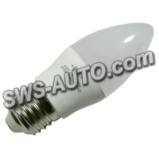 лампа светодиодная 220V E27  7W C37 3000K теплый белый