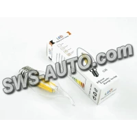лампа побутова діодна 220V E27  6W C35 3000K Filament теплий білий на вітрі