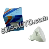 лампа побутова діодна 220V GU5.3  5W MR16 3000K теплий білий