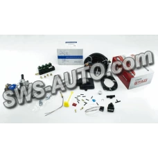 комплект (4п) 4ц.STAG-4 GoFast, ред. Nordic (170к.с),форс. Valtek т.30, 4ц., 3 Ом, датчик