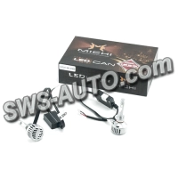 лампа LED H1 12V-24V MICHI Can 5500K 5300L з обманкою радіатор з вентилятором