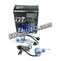 лампа LED H3 12V-24V T1 6000K 3500L радиатор с вентилятором+обманка