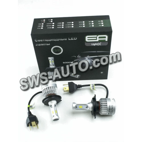 лампа LED H4 12V-24V S6 5000K 8000L  радіатор з вентилятором