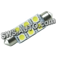 Лампа світлодіодна AC лазер. 12-10 WHITE  6*5050 41мм 85Lm