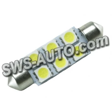 Лампа светодиодная AC лазер. 12-10 WHITE  6*5050 41мм 85Lm