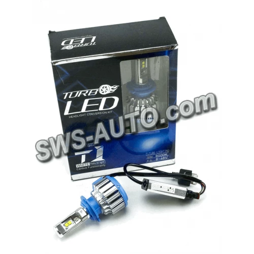 лампа LED H7 12V-24V T1 6000K 3500L радіатор з вентилятором