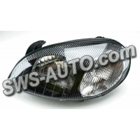 фара Lanos  (електро-кор.) чорний корпус ліва (чорна)