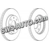 диск тормозной Chevrolet Aveo d13 (Ferodo)