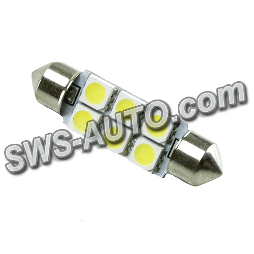 Лампа світлодіодна AC лазер. 24-10 WHITE  6*5050 39мм 85Lm