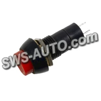 кнопка пускова мала  з фікс. червона  2 конт. клема