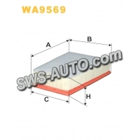 фильтр возд. Renault Kangoo 1.5dCi  08->  (WIX)