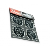 наклейка на колісний диск/ковпак d 60 мм  Peugeot чорна NEW (4шт)