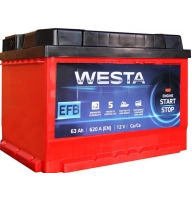Акумулятор   Westa  63Ач (620A)  EFB (Start-Stop) Євро правий +