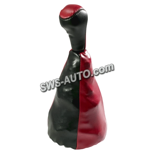 пыльник КПП 2108 салона кожзам красный + набалдашник кожзам