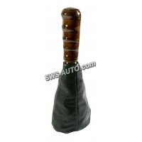 пыльник КПП 2108 салона кожзам черный + набалдашник дерево