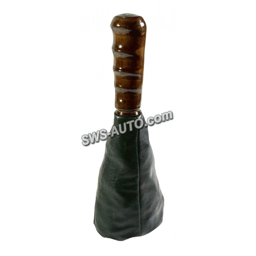 пыльник КПП 2108 салона кожзам черный + набалдашник дерево