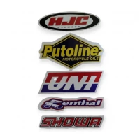 наклейка на мопед, мотоцикл "Hjc,Putoline, Uni, Rental, Showa" контурна порізка (2шт)
