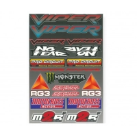 наклейка на мотоцикл "Viper, No Fear, Pro Circuit, RG3, Monster Energy, M2R" контурная порезка