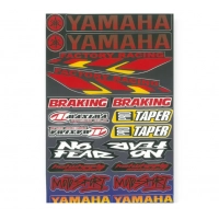 наклейка на мотоцикл "Yamaha, Factory Racing, Braking, Maxima, MotoSport, " контурна порізка