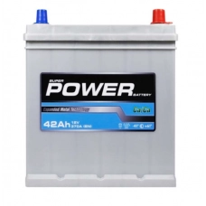 Аккумулятор POWER  42 (370 А) MF GREY Азия правый +
