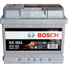 Акумулятор BOSCH  52 А S5 (520А) Євро правий + (H-175mm) (2 роки гарантії)