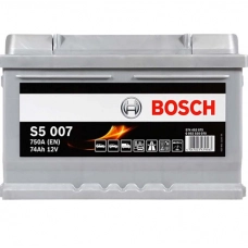 Акумулятор BOSCH  74 А S5 (750А) Євро правий + (H-175mm) (2 роки гарантії)