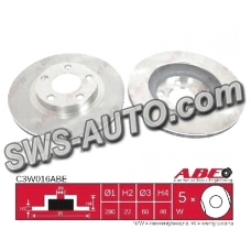 диск гальмівний пер. VW Passat B5, Audi A4 (96-00), (280mmx22mm) (ABE)
