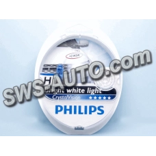 лампа  H1 12V 55 W PHILIPS Cristal Vision 4300К (2шт)