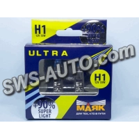лампа  H1 12V 55 W Маяк Super Light +100% (2шт)