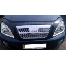 мухобойка Chery Tigo 2005-2010 с решеткой радиатора Restar / VIP