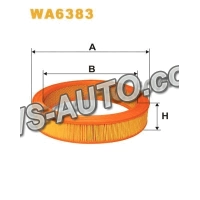 фильтр возд. AUDI 80 1.3, 1.6, 1.8, 1.9i, VW GOLF 1.6, 1.8, SKODA FELICIA, FAVORIT 93->  (WIX)