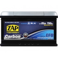 Акумулятор ZAP  85 (750 А) Carbon EFB (Start-stop) Євро правий +
