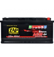 Акумулятор ZAP 105 (950 А) AGM (Start-stop) Євро правий +