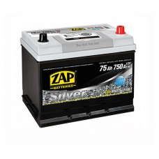 Аккумулятор ZAP  75 (750 А) Silver Premium Calcium ASIA правый + (2 года гар)