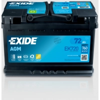 Аккумулятор EXIDE  72 (760 А) AGM Start-Stop Евро правый + (L3)