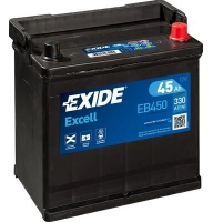 Акумулятор EXIDE  45 (330 А) Excell (220x135x225) правий +