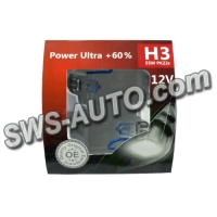 лампа H3 12V 55 W  BREVIA Power Ultra+60%(2шт)