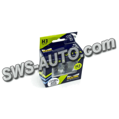 лампа H3 12V 55 W  Маяк White Vision +150% (2шт)
