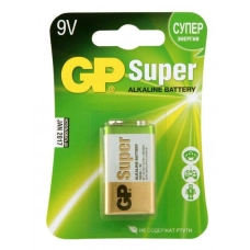 батарейка  "КРОНА"  щелочная 9.0V прямоугольная GP Super Alkaline блист.
