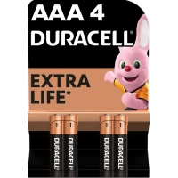 батарейка  AAА  лужна 1.5V мініпальчик Duracell Basic Alkaline 4шт картон  Бельгія