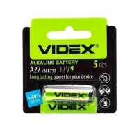 батарейка  "А 27"  лужна 12V мікропальчик Videx блістер (у брелок сигналки)