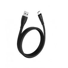 кабель для заряджання Avantis  USB - Type-C,  1м, 3.0А  чорний, круглий силіконове обплет.