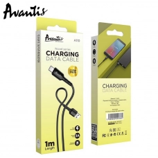 кабель для заряджання Avantis  USB - Micro USB,  1м, 3.0А  білий, круглий Novel