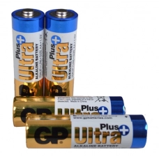 батарейка  AA  щелочная 1.5V пальчик GP Ultra Plus Alkaline 4шт блист.