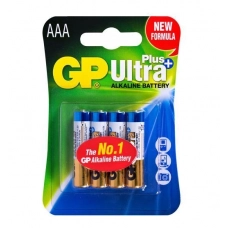 батарейка  AAA  щелочная 1.5V минипальчик GP Ultra Plus Alkaline 4шт  блист.
