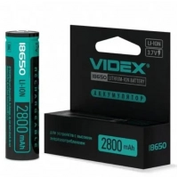 аккумулятор высокотоковый "18650" Li-Ion 3.7V, 2800мАч (защита) Videx